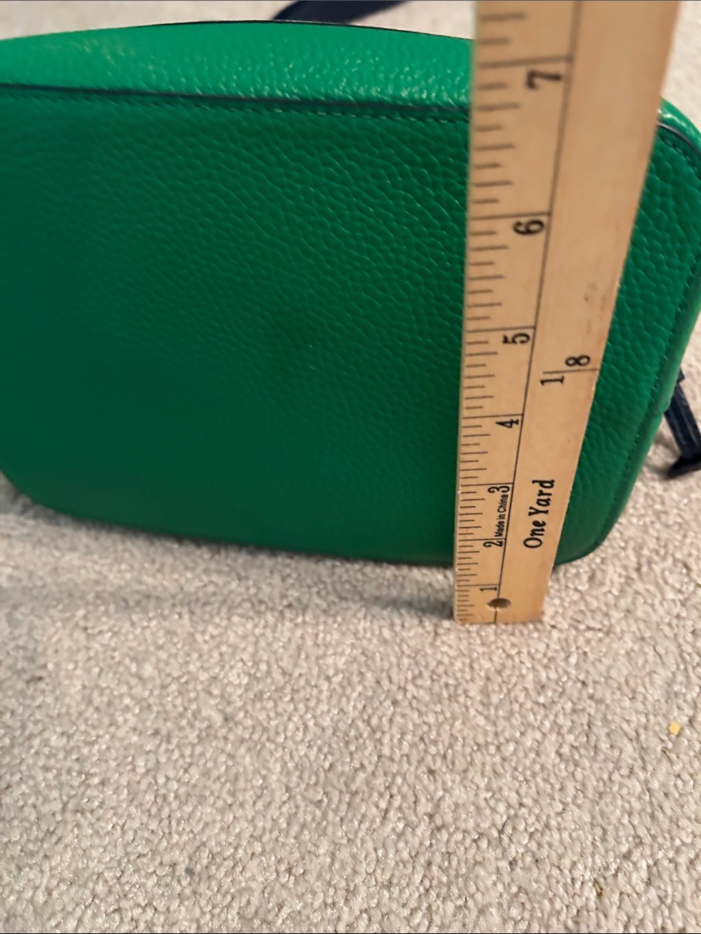 kate spade Navy, Green & White Striped Leather Shoulder Bag - Picture 8 of 8